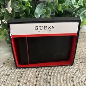 GUESS Black and Red Card Holder